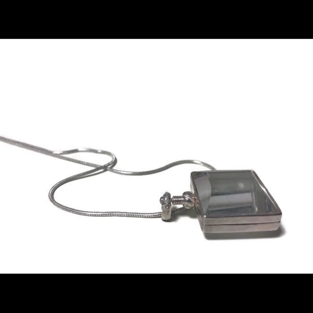 Art Deco Victorian 925 silver & cut glass  locket